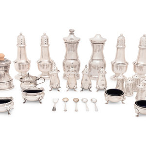 Appraisal: A Collection of American and English Silver Table Articles Tiffany