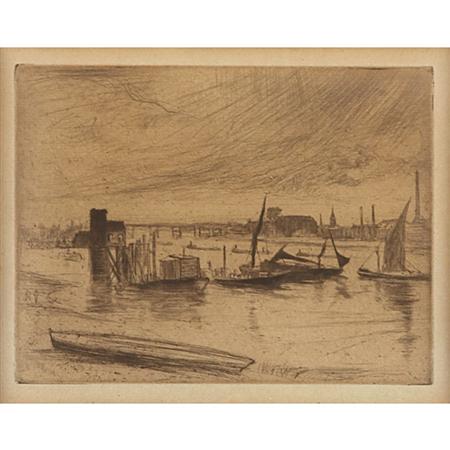 Appraisal: James Abbott McNeill Whistler EARLY MORNING BATTERSEA Etching Estimate -