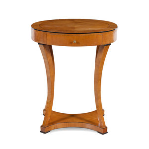 Appraisal: A German Parcel Ebonized Fruitwood Oval Side Table Circa Height