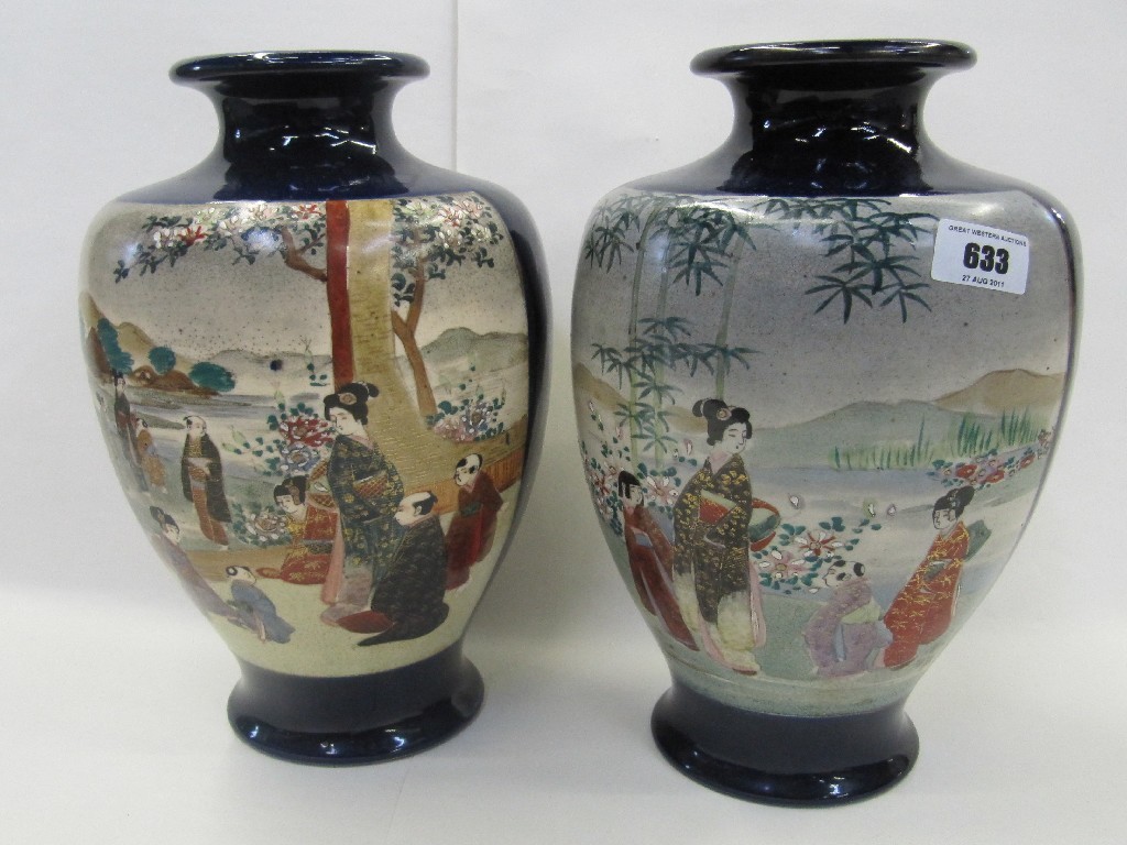 Appraisal: Pair of Satsuma vases