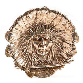 Appraisal: Unger Brothers sterling Indian Head dish Unger Brothers sterling Indian