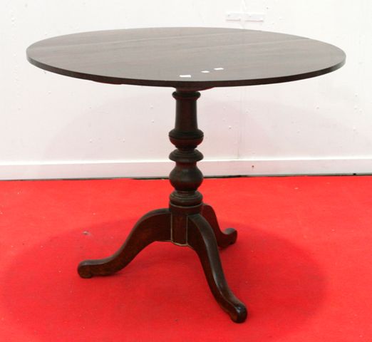 Appraisal: A Victorian mahogany circular tilt-top breakfast table cms diameter cms