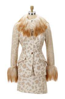 Appraisal: Thierry Mugler Couture Fur Trimmed Coat and Skirt Thierry Mugler