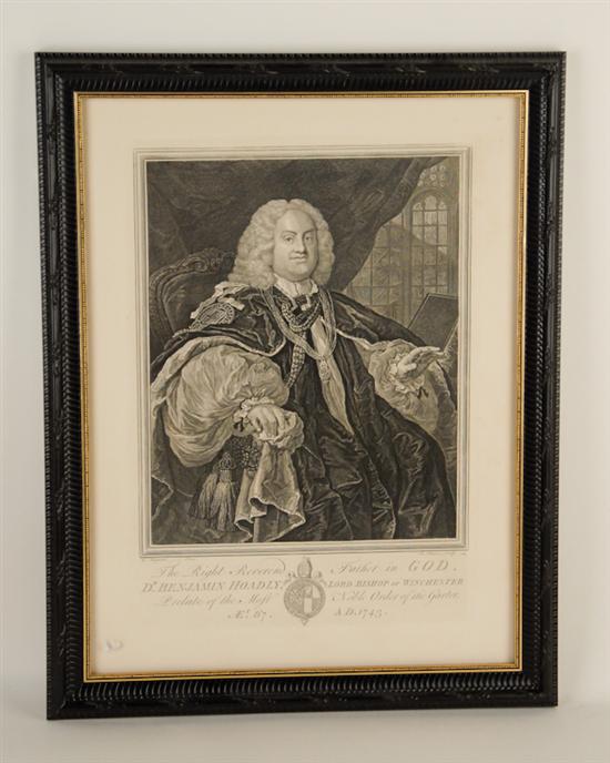 Appraisal: Dr Benjamin Hoadly Lord Bishop of Winchester th C Etching