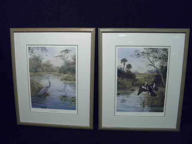 Appraisal: Pair of Phil Capen limited edition lithographs Includes ''Great Blue