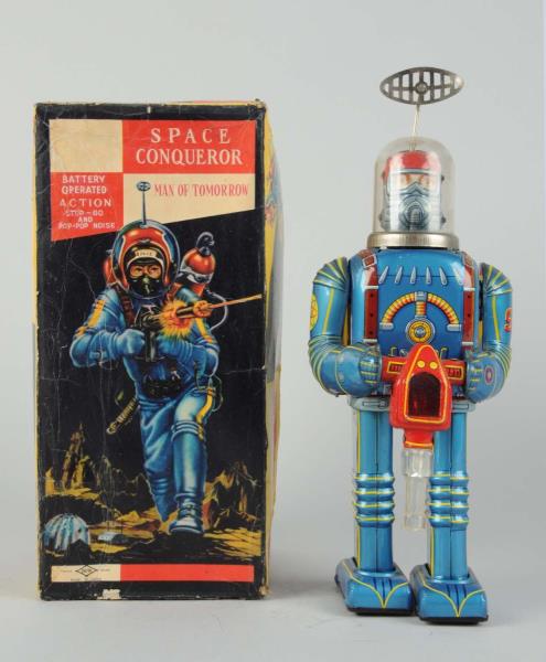 Appraisal: Japanese Tin Litho Space Conqueror Robot O B Battery -