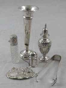 Appraisal: A mixed lot comprising a silver pepper London a miniature