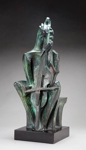 Appraisal: Albert W Wein American - The Cello Player incised and