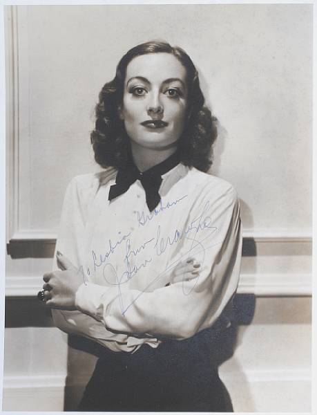 Appraisal: A Joan Crawford signed black and white photograph by George