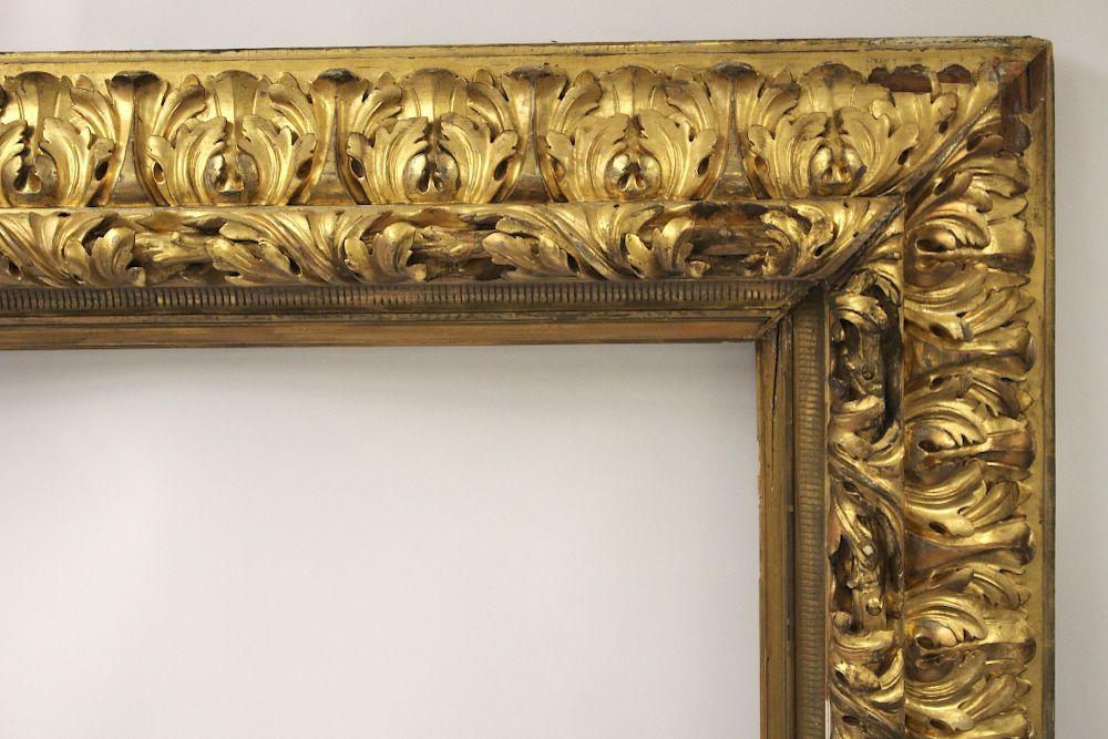 Appraisal: Large Victorian Giltwood Frame th C Interior x Exterior x