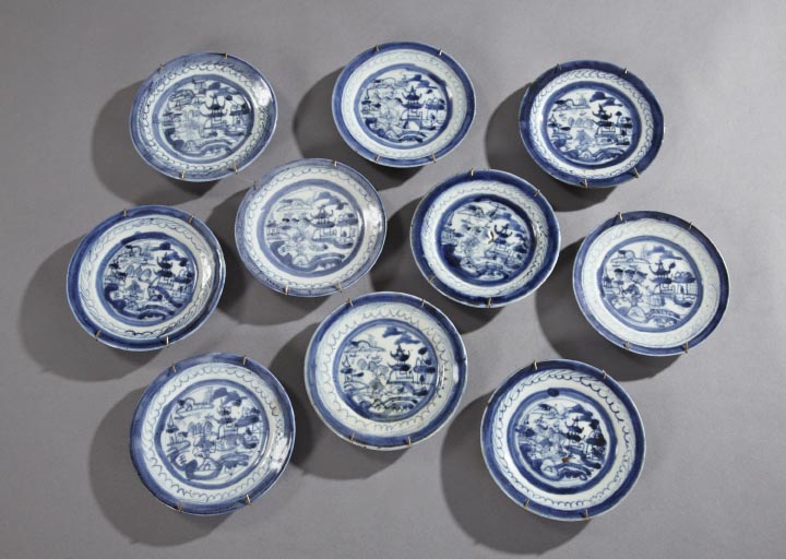 Appraisal: Set of Ten Annamese Blue and White Porcelain Tea Plates