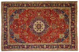 Appraisal: A TABRIZ RUG A TABRIZ RUG th century The brick-red