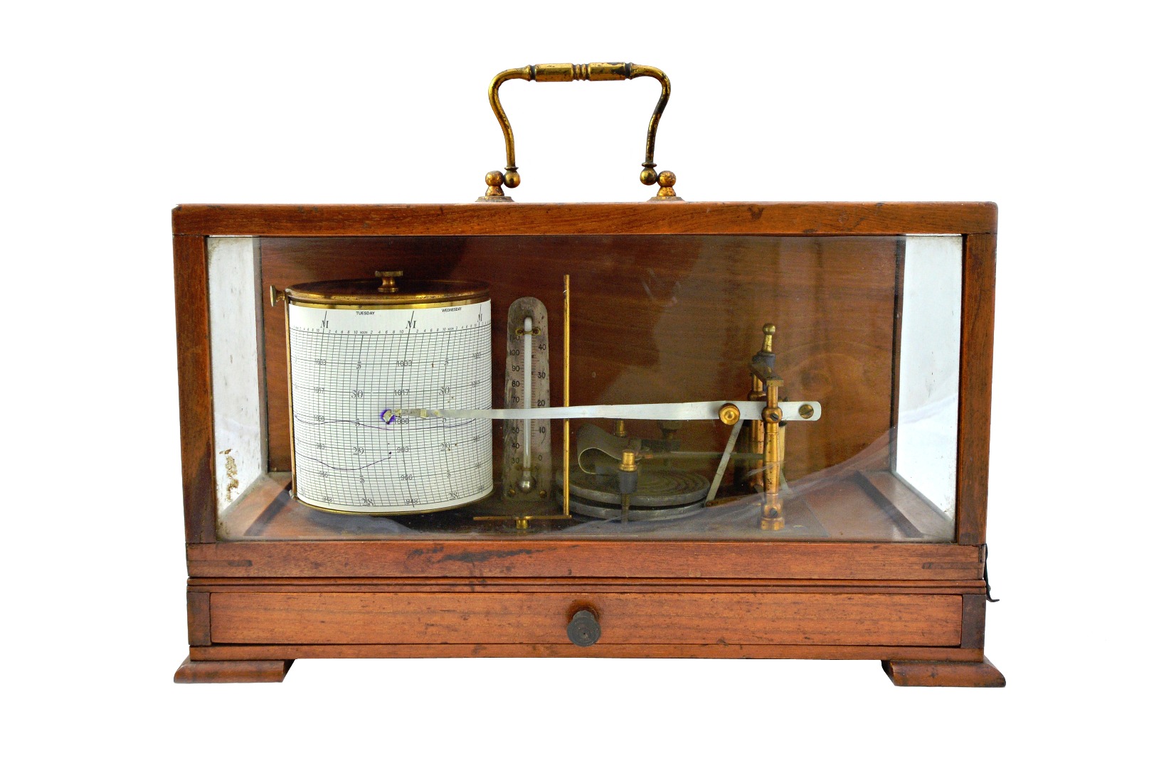 Appraisal: An oak cased barograph compendium by M P Galloway Ltd