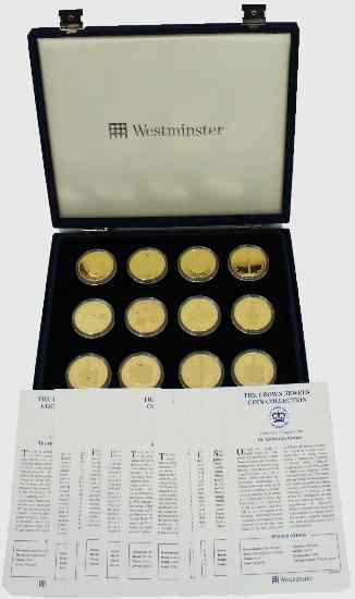 Appraisal: Westminster Crown Jewels Coin collection comprising three tiers of proofed