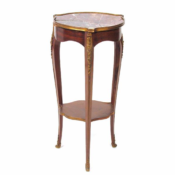 Appraisal: A Louis XV style gilt bronze mounted mahogany gueridon height