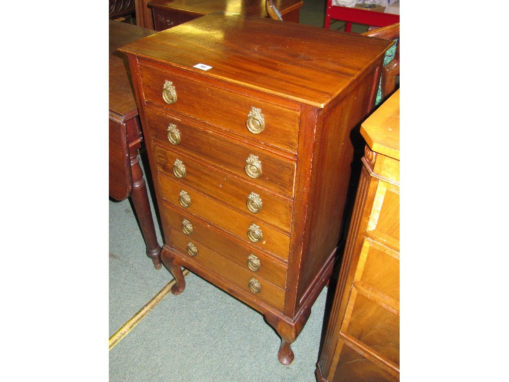 Appraisal: Mahogany six drawer chest