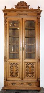 Appraisal: French Renaissance door bookcase dated French Renaissance carved oak door