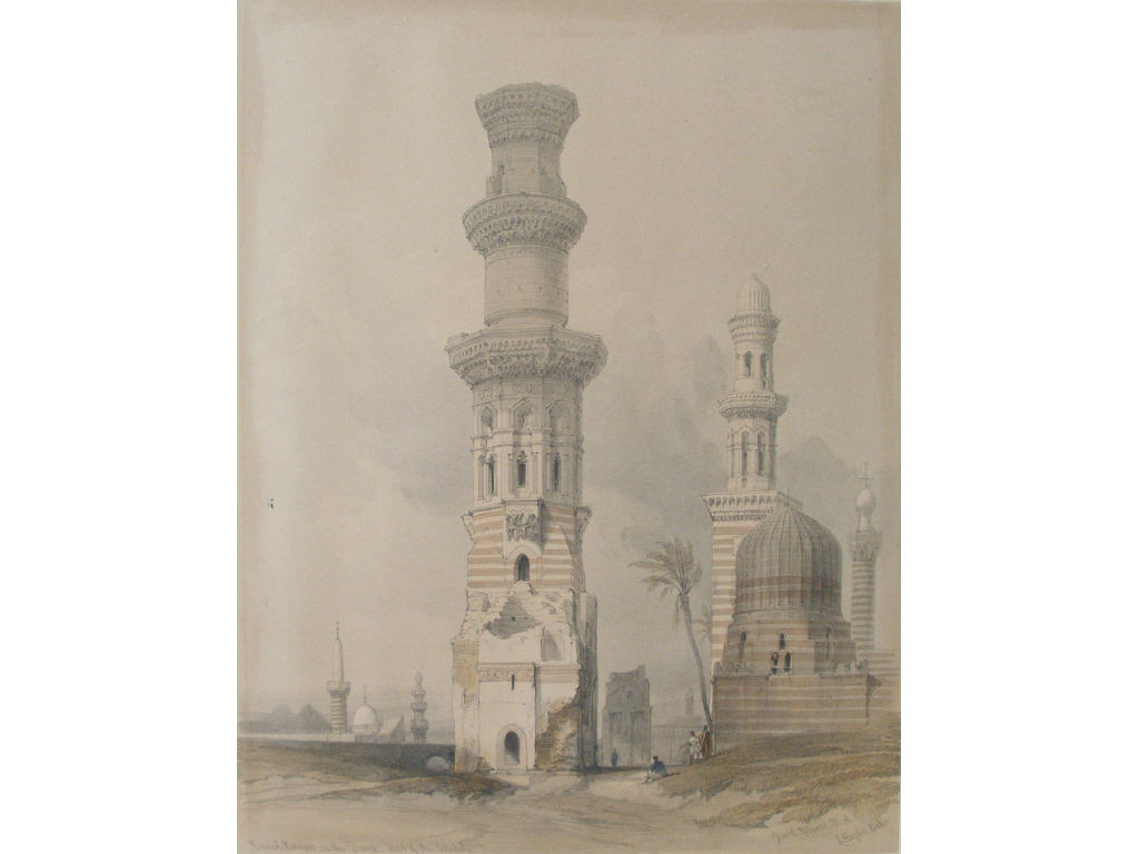 Appraisal: David Roberts - Ruined Mosques lithograph signed and titled in