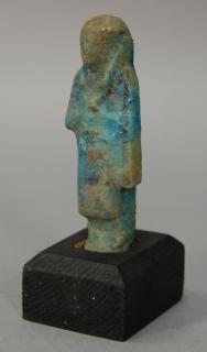 Appraisal: Egyptian blue glazed composition Royal overseer Shabti circa B C