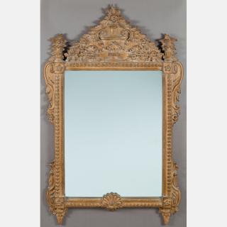 Appraisal: A Louis XV Style Carved Hardwood Mirror th Century A