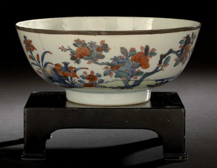 Appraisal: Chinese Export Imari Porcelain Punch Bowl Qianlong Reign - decorated