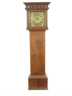 Appraisal: An th century oak longcase clock the day movement striking