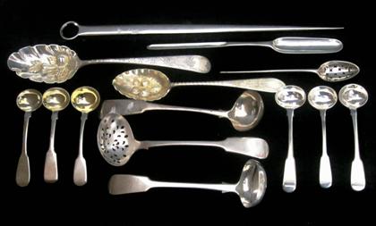 Appraisal: Collection of English silver flatware th th century