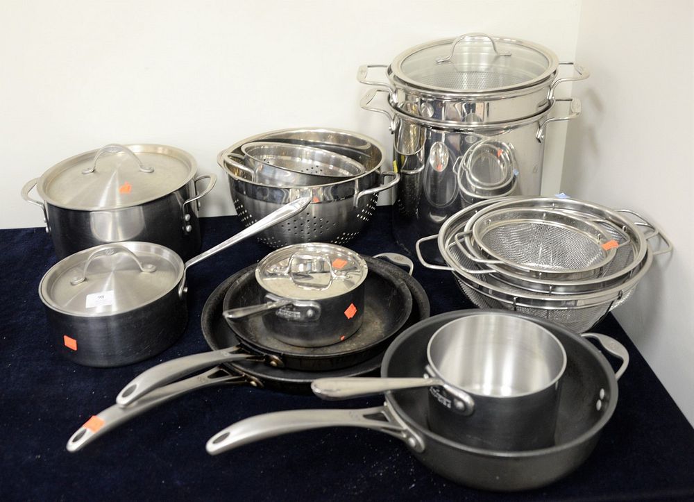 Appraisal: Group of various cookware to include saucepans pots and colanders