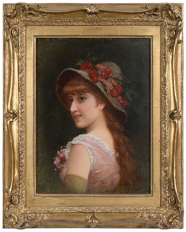 Appraisal: Emile Eisman-Semenowsky French Polish - Portrait of a Red Haired