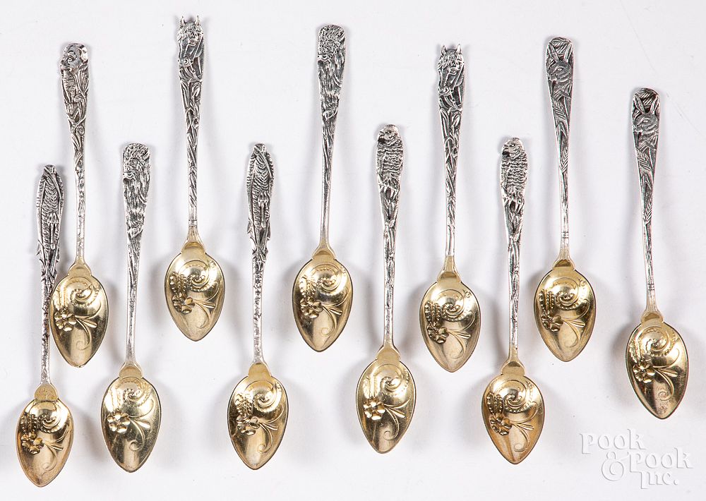 Appraisal: Eleven Gorham sterling silver demitasse spoons Eleven Gorham sterling silver