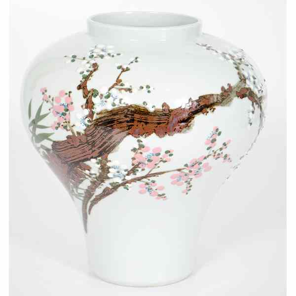 Appraisal: Japanese Porcelain Vase Japanese A porcelain vase of wide baluster