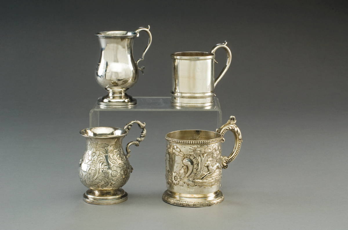 Appraisal: THREE BALTIMORE MARYLAND SILVER CHILDREN'S CUPS A E WARNER CIRCA