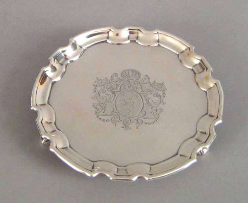 Appraisal: Georgian silver waiter - bearing the touch of Paul De