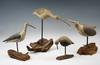 Appraisal: WOOD CARVINGS - Lot of four contemporary wooden shore bird