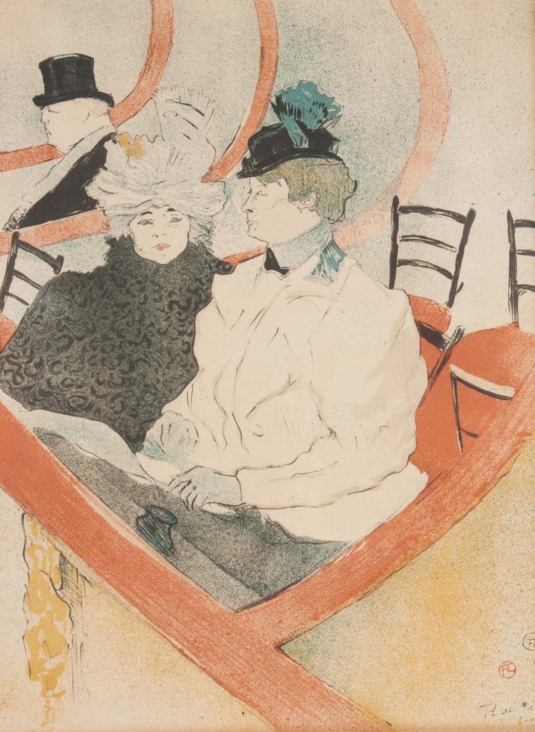 Appraisal: Toulouse Lautrec La Grande Loge Lithograph Henri Marie Raymond Toulouse-Lautrec