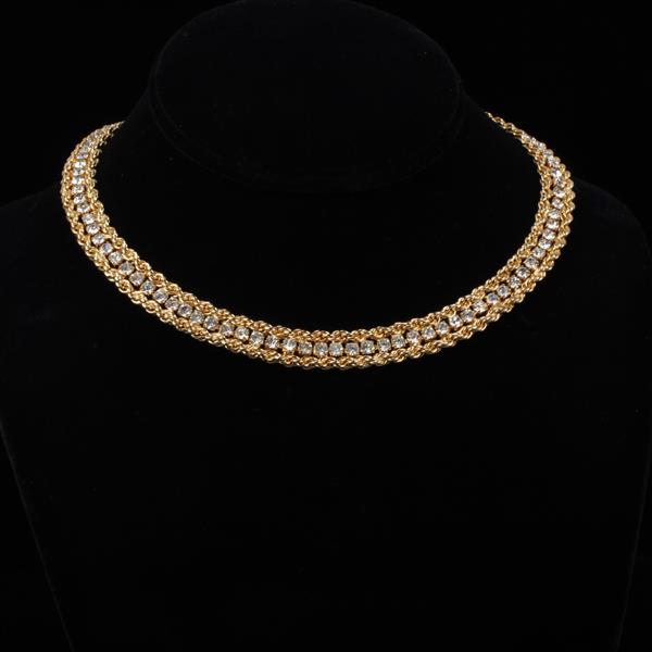 Appraisal: Boucher Gold and Silver Tone Rhinestone Choker Necklace