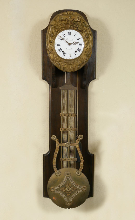 Appraisal: FRENCH MORBIER WAG ON THE WALL CLOCK Case with embossed