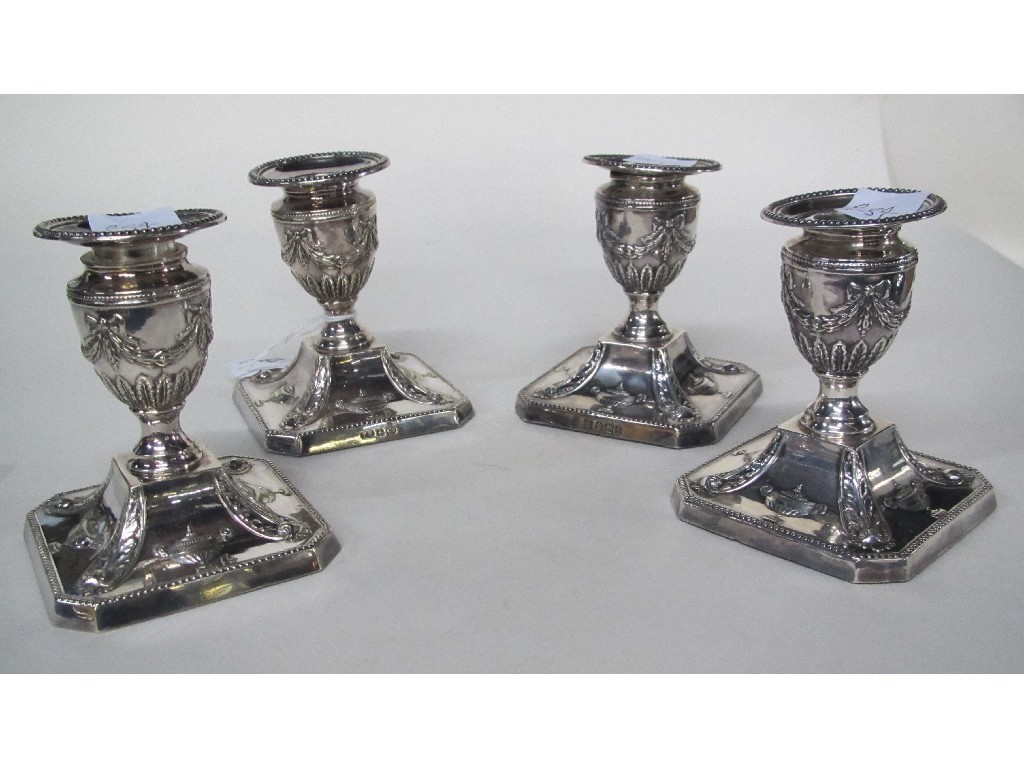 Appraisal: Pair of silver candl