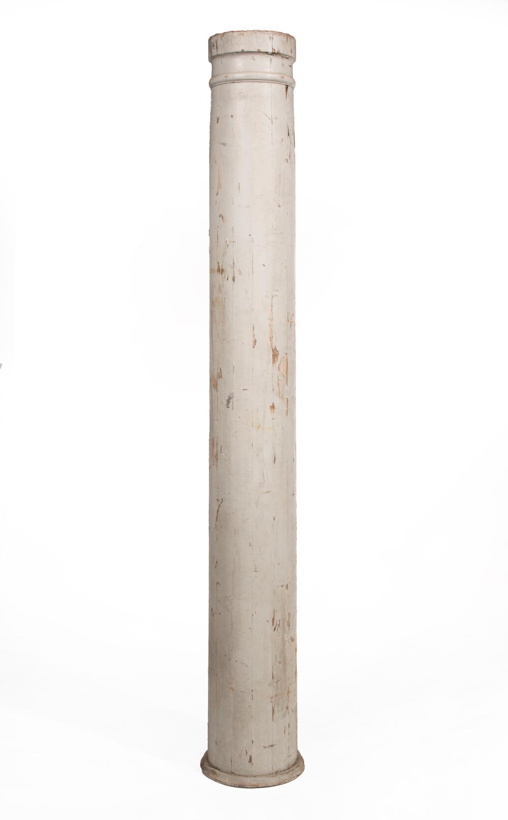 Appraisal: Architectural Painted Wood Column no capital or base gray h