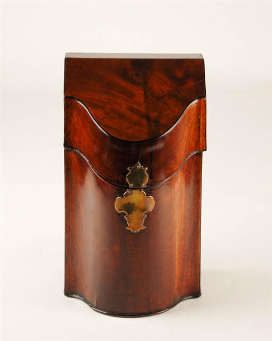 Appraisal: A L th C Mahogany Knife Box having a slant