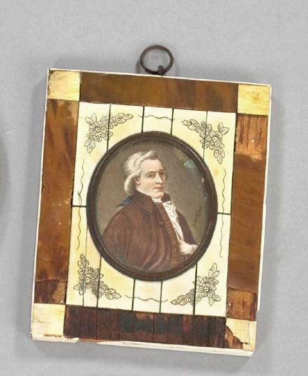 Appraisal: After Joseph Karl Stieler German - Oval Portrait Miniature of