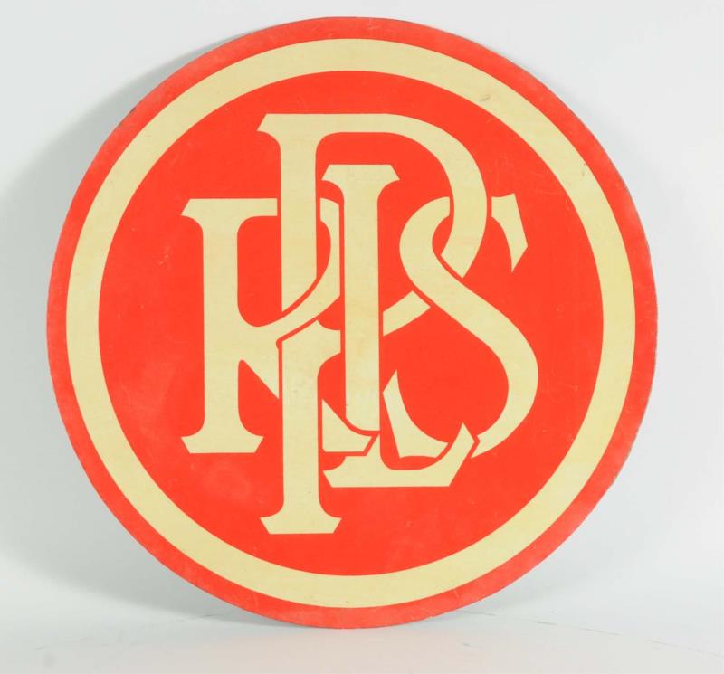 Appraisal: This galvanized metal sign carries the logo of the Pennsylvania-Reading-Seashore