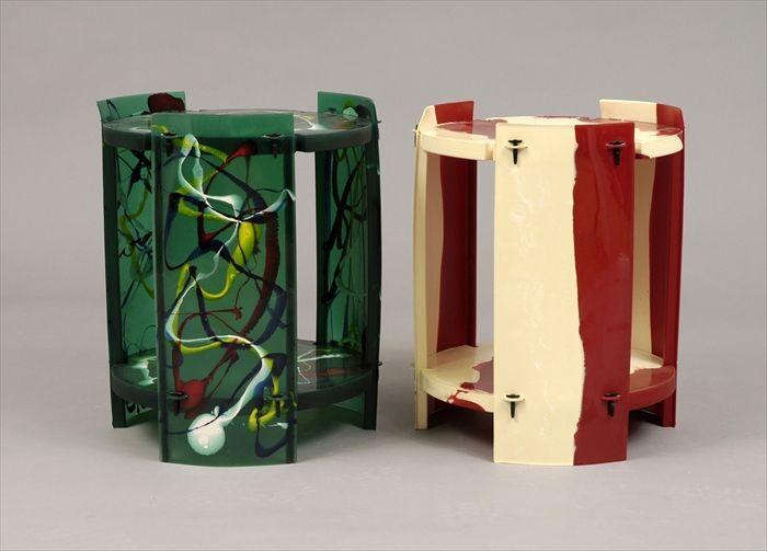 Appraisal: Gaetano Pesce for Zerodisegno Two Polyurethane Resin Side Tables Each