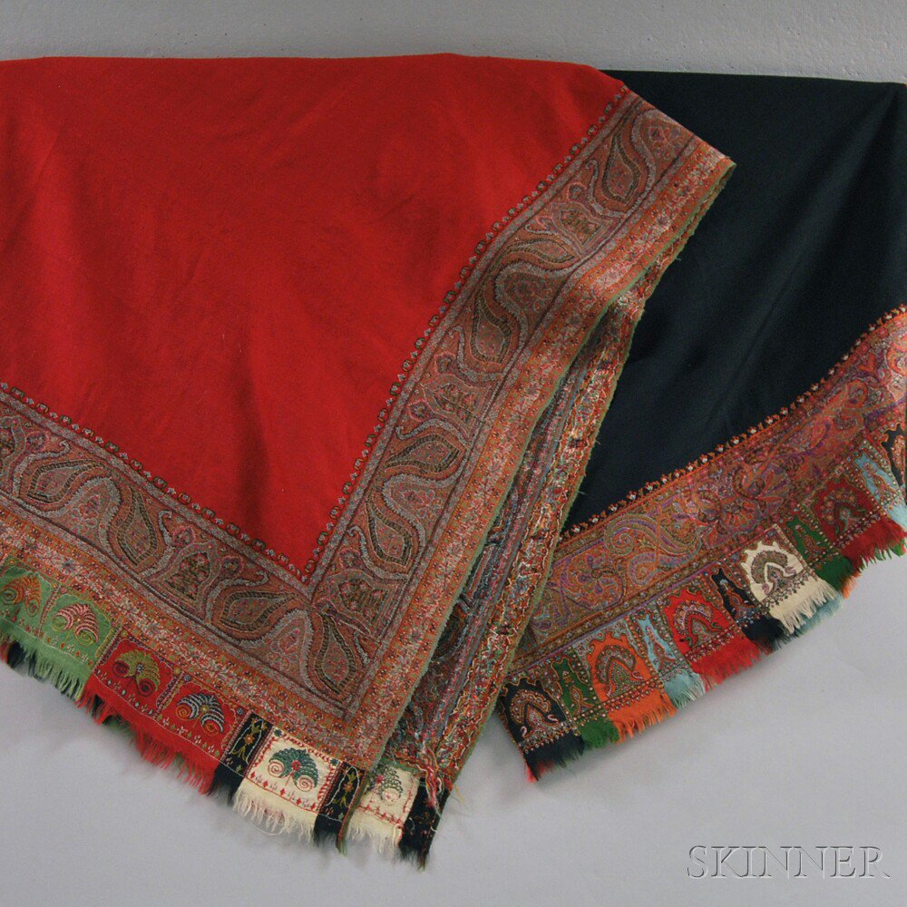 Appraisal: Two Kashmir Turn-around Shawls North India th century ft in