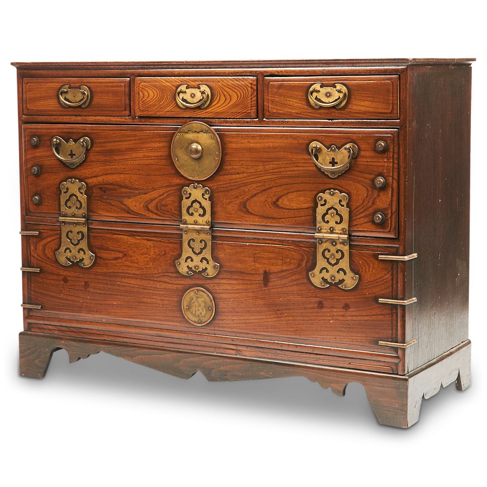 Appraisal: th c Korean Wooden Chest of Drawers Joseon Choson or