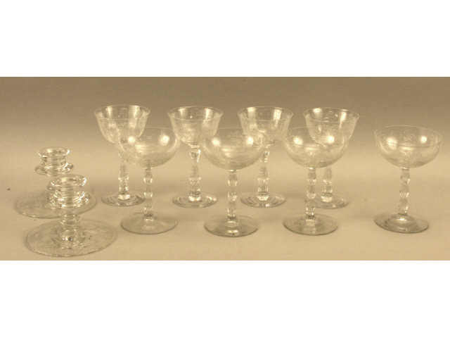 Appraisal: Clear glass collection of Elegant clear depression glass by Fostoria