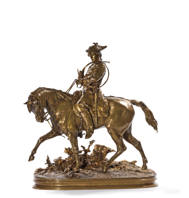 Appraisal: PIERRE JULES MENE French - Veneur Louis XV a Cheval