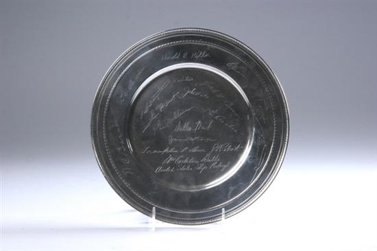 Appraisal: U S NAVY-RELATED STERLING PRESENTATION SALVER - U S S