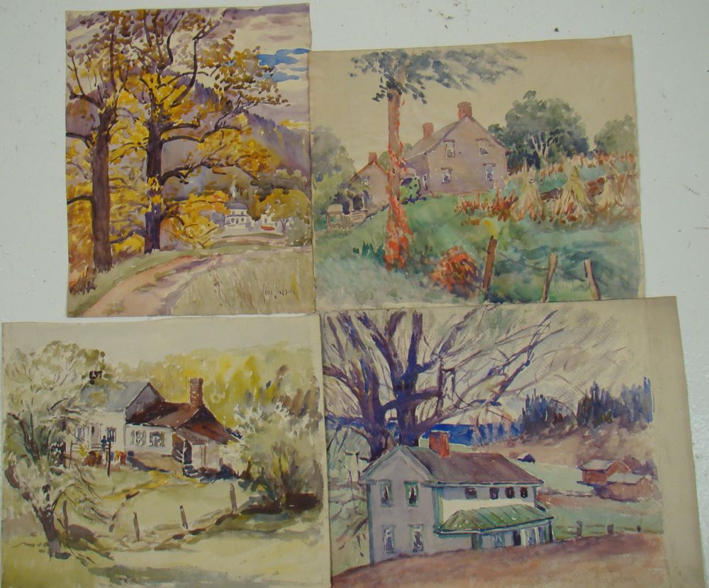 Appraisal: ALICE JUDSONAmerican - Four fall landscape scenes Three signed lower