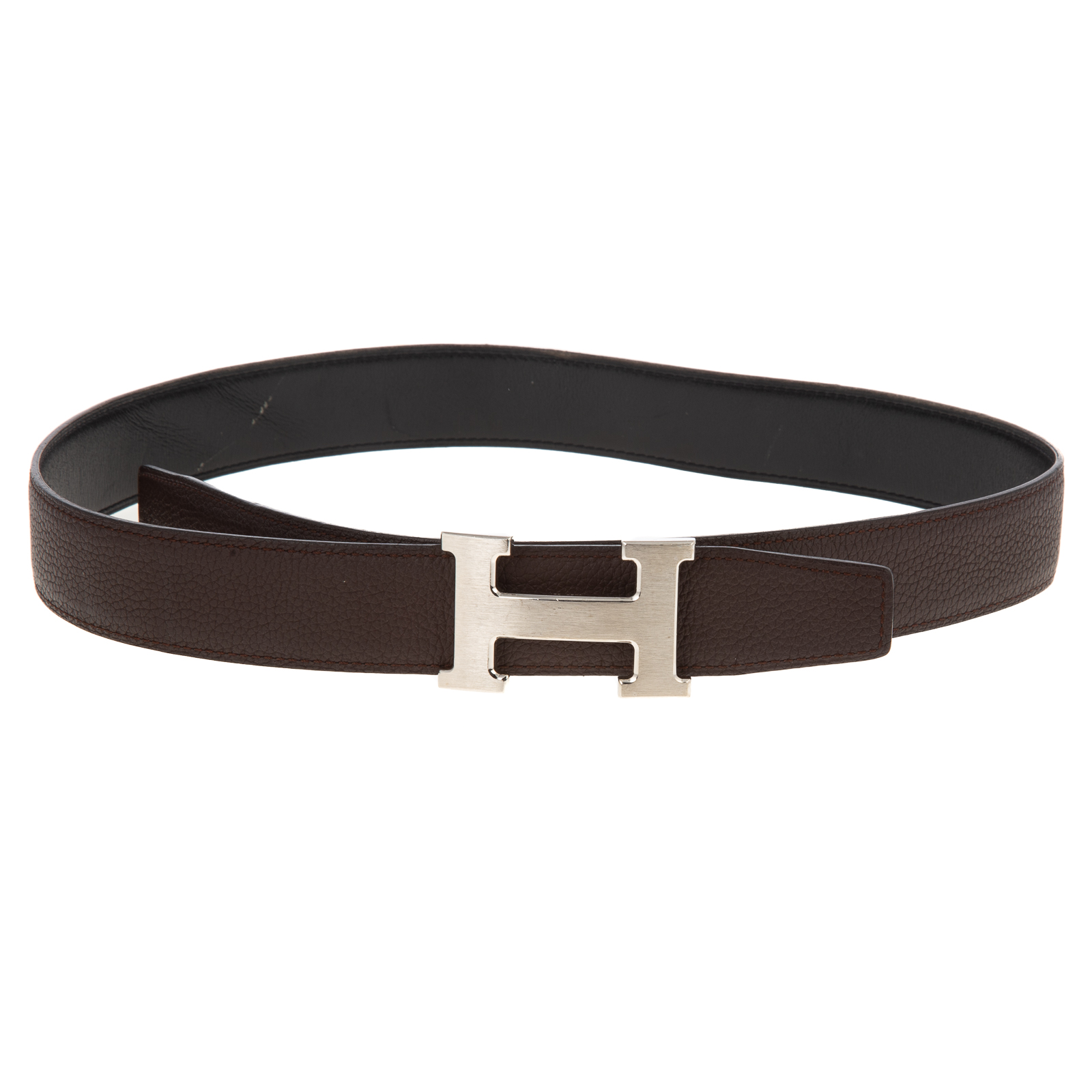 Appraisal: AN HERMES REVERSIBLE H BELT KIT A Noir and Chocolate